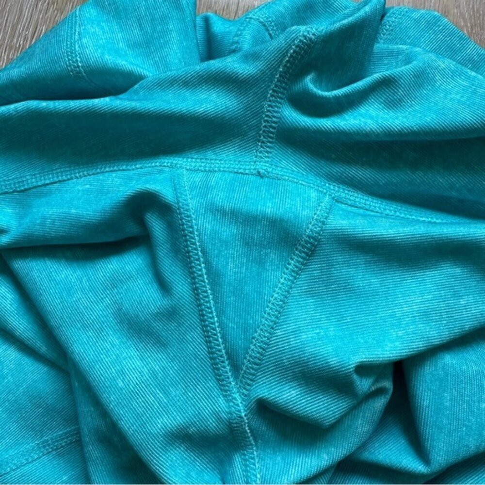 90 Degree By Reflex Aqua Blue Crop Yoga Leggings Athleisure Capri Pants - XS - Picture 9 of 11